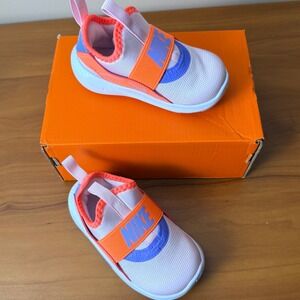 Nike Flex Runner 4 TD Toddler Shoes Pink Foam Royal Pulse IF2895-601 Size 6C